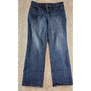 Christopher & Banks Straight Leg Jeans Womens Size 10P Petite Blue Classic Fit